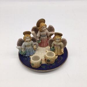 Angel Christmas Holiday Miniature Mini  Tea Set Collectible Vintage